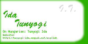 ida tunyogi business card